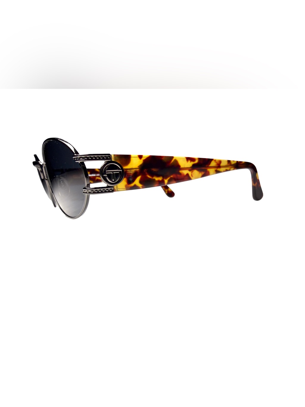 Sergio Tacchini Oval Tortoiseshell Sunglasses